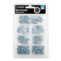 Screws Eye Kit Asstd 107Pk