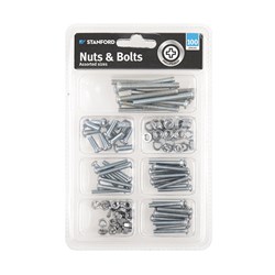 Nuts and Bolts Asstd 100Pk