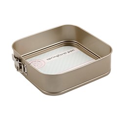 Baking Springform Pan Square Non-Stick Champagne 24x6.8cm