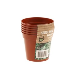 Seedling Pots Round 6Pk 8.5x6x7.5cm