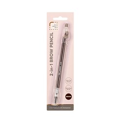 Cosmetic Brow Pencil w Sharpener & Brush Brown