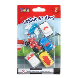 Eraser Vehicles Design 6pk