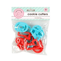 Cookie Pastry Cutters Numbers Plastic 10pk