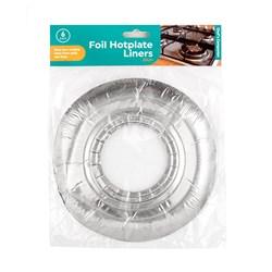 Foil Hotplate Liners 19.5cm Round Pk6