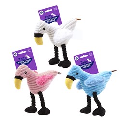 Dog Toy Leggy Parrot 33cm 3 Asst