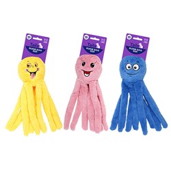 Dog Toy Plush Spider w Crunchy Legs 3 Asstd