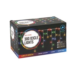 Lights Icicle Multicolour 8F LV Pk300