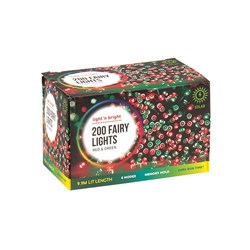 Lights Fairy Red/Green 8F Pk200 Solar