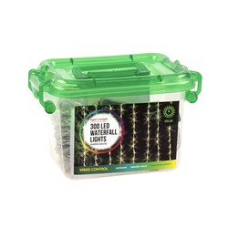 Lights Waterfall Warm White 9F Solar Pk300