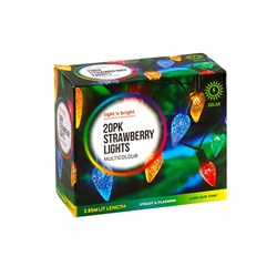Lights Strawberry 2F Solar Multicolour Pk20