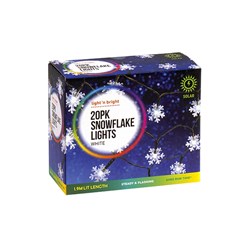 Lights Snowflake 2F Solar Pk20 White