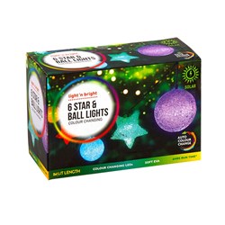 Lights Colour Changing Balls Stars Solar Pk6
