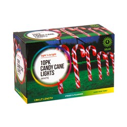 Lights Candy Cane 2F Solar Pk10