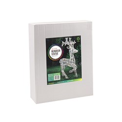 Reindeer Statue H60cm Acrylic 80L White 2F Solar