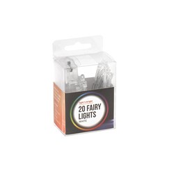 Lights Fairy White Battery Operated Pk20