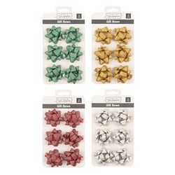 Gift Bows 6pk 5cm 4 Asst Cols