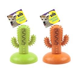 Dog Toy Cactus 10.5x14cm TPR 2 Asstd Colours
