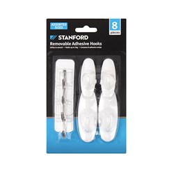 Hooks Removable Adhesive 8Pc Asstd Utility & Utensil