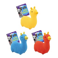 Dog Toy Llama 14.5cm Squeaky 3 Asstd Colours