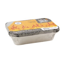 Foil Tray w Paper Lid 10pk 26.5x19.5x6.5cm