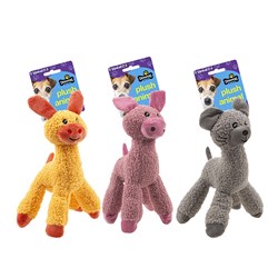 Dog Toy Squeaky Animal Asst 3 30x12cm