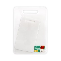 Chopping Board Plastic White 2pk 35x25x0.55cm + 24x14x0.4cm
