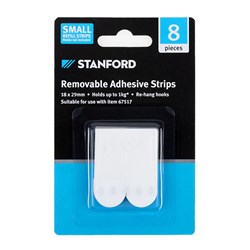 Removable Adhesive Strips Refill 8Pk Fits Item 67517