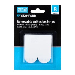 Removable Adhesive Strips Refill 8Pk Fits Item 67519