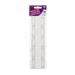 Tab Hangsell Self Adhesive 41x28mm Aircraft Style 50pk