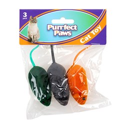 Cat Toy Mice 13cm Pk3