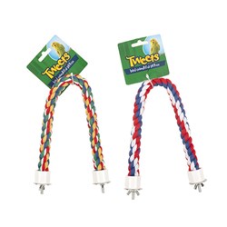 Bird Perch Colourful Rope Style 40cm