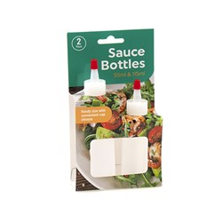 Sauce Bottles Clear 2pk 55ml+115ml