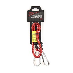 Bungee Cord Red w Carabiner Hook 1Pc Heavy Duty 60cm