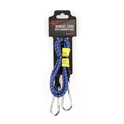 Bungee Cord Blue w Carabiner Hook 1Pc Heavy Duty 91cm