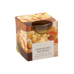 Candle Scented in Glass Jar 25 Hour Frankincense & Myrrh