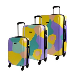 Luggage Set 3 ABS 4 Wheels 50/60/70 NonExpandable Print 2