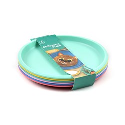 Children's Small Plate 20cm Pk6 Asstd Cols