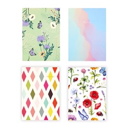 Notebook Soft Cover Printed A5 Fashn 4Ast P7.1 FSC Mix Credit