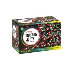 Lights Solar Fairy Pk100 Red/Green 2F