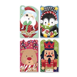 Holder Money Gift Card Xmas 4pk 16x9cm