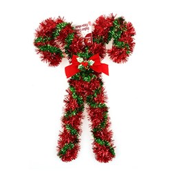 Tinsel Xmas Canes 37cm
