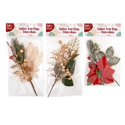 Tree Picks Xmas 21cm 3 Asst