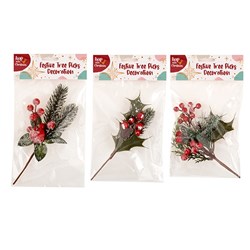 Tree Picks Xmas 18cm 3 Asst