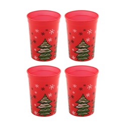 Cup Xmas w Print 8x10cm 4pk