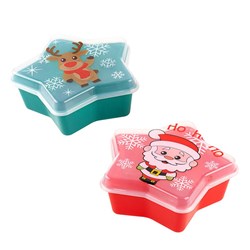 Xmas Storage Container Star 19x8cm 2 Asst