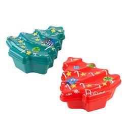 Xmas Storage Container Tree 20x18x8cm 2 Asst