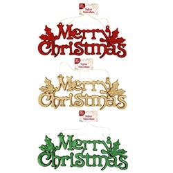 Decoration Xmas Ornaments Sign 39x16x1.5cm