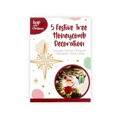 Decoration Xmas Tree Honeycomb 5pk Asst Designs
