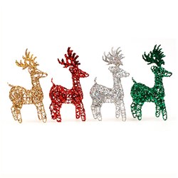Decoration Xmas Table Reindeer 12x4x23cm