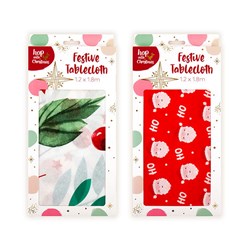 Tablecloth Xmas 120x180cm 2 Asst